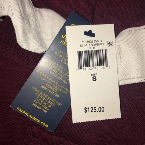 Ralph Lauren Bear Logo Short Sleeve Rugby Shirt, S - Picture 4 of 5